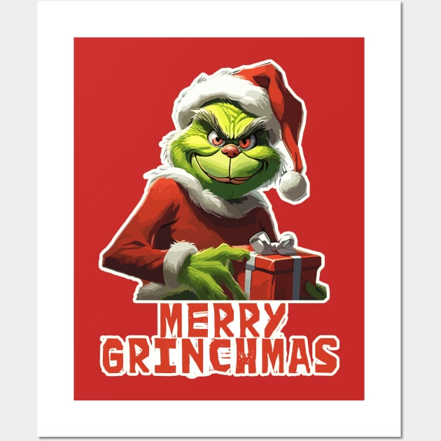 Merry Grinchmas Wall Art by clownescape